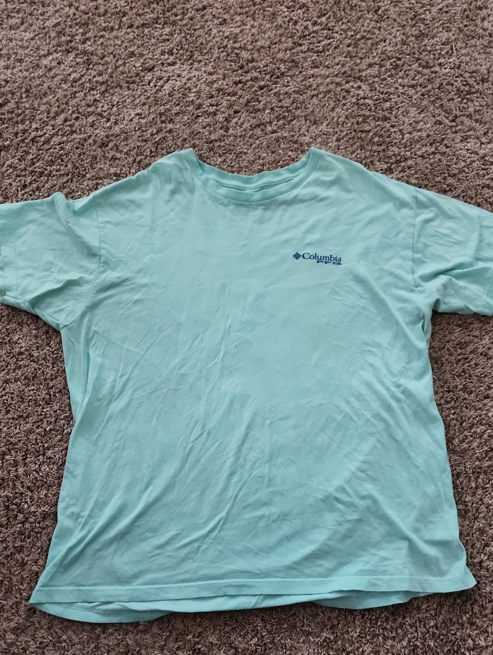 Columbia Mint Green Crewneck T-Shirt with Navy Logo